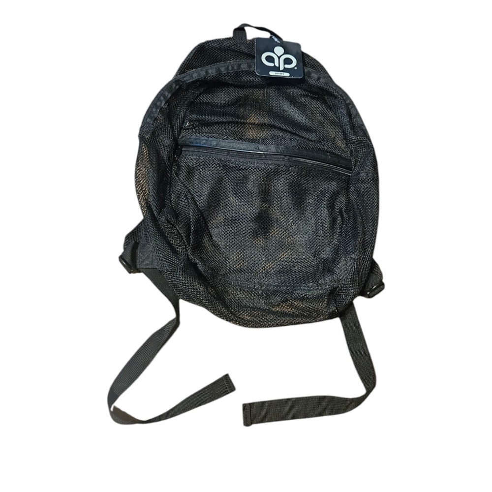 Ap Black Mesh Backpack 18"